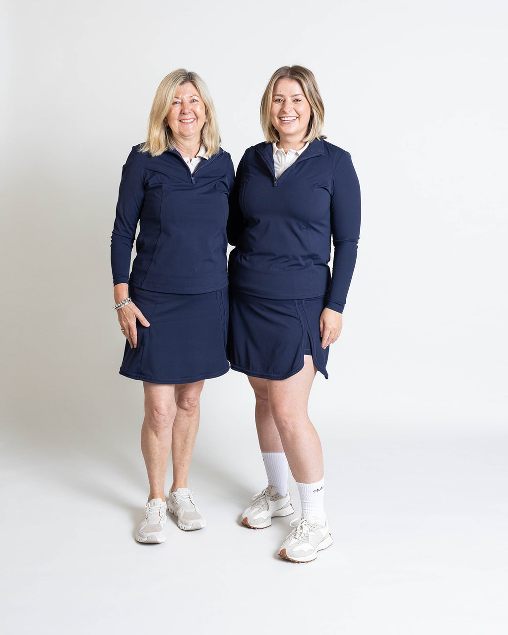 NAVY 1/4 ZIP LONG SLEEVE TOP